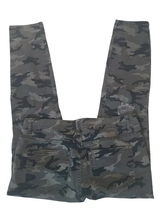 Lane Bryant Camo Skinny Jeans Mid Rise Super Stretch Distressed Women Size 12 - Picture 9 of 12